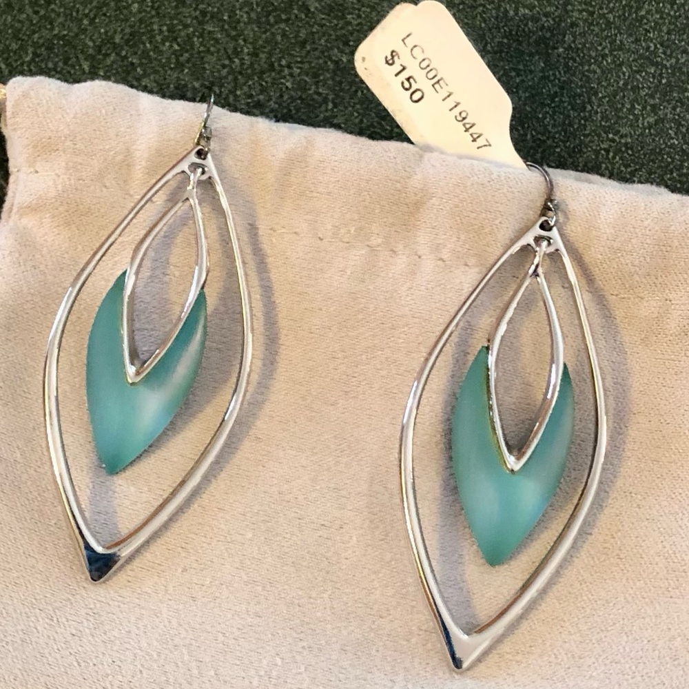 NWT Alexis Bittar Elongated Lucite Earrings